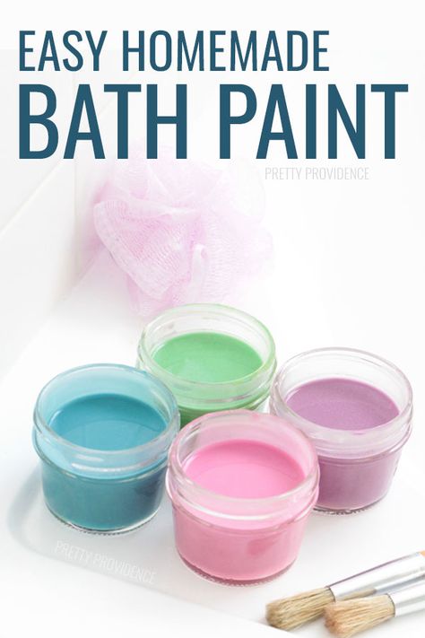 Diy Bath Paint, Bathroom Paint Design, Kids Bathroom Paint, Bath Painting, Bath Jellies, Paint For Kids, Bathtime Fun, Bath Paint, Homemade Paint