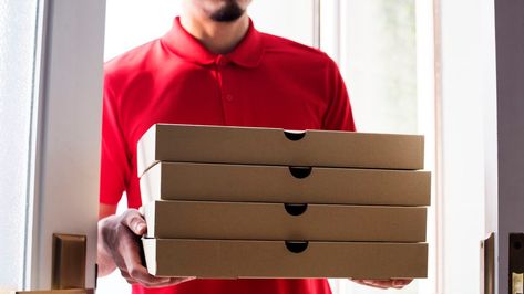 It turns out, there is such a thing as too much pizza. Pizza Delivery Boy, Calgary Restaurants, Ny Pizza, Pizza Branding, Pizza Delivery Guy, Cookie Pizza, Food Delivery App, Pizza Boxes, Delivery Driver