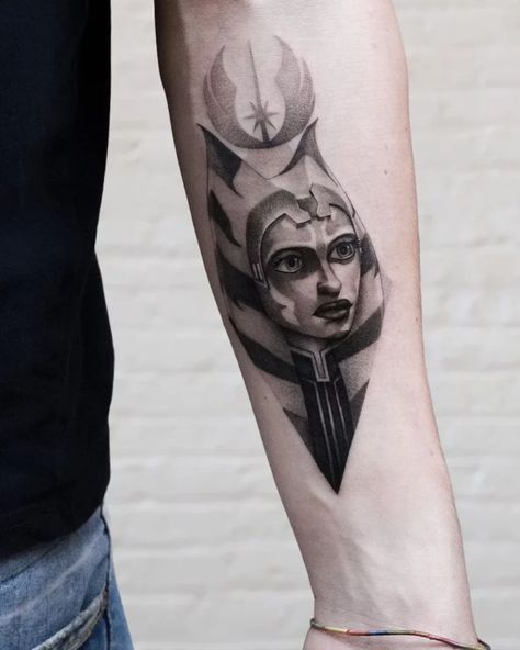 - Body Artifact Clone Wars Tattoo Ideas, Ashoka Tattoo, Clone Wars Tattoo, Boba Fett Tattoo, Star Wars Tattoo Sleeve, Lightsaber Tattoo, Geek Tattoos, Robot Tattoo, Geek Tattoo