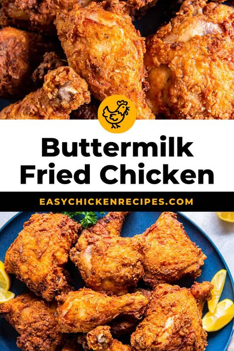 Bojangles Fried Chicken Recipe, Chicken In Buttermilk, Buttermilk Fried Chicken Recipe, Filling Foods, Best Fried Chicken Recipe, Fried Chicken Seasoning, Easy Fried Chicken, Buttermilk Chicken, Fried Chicken Recipe