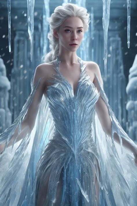 Beautiful Ice Queen Check more: https://paintlyx.com/beautiful-ice-queen/ Ice Queen Gown, Ice Dress Fantasy Art, Ice Dress Snow Queen, Snow Queen Dress Fairy, Ice Fairy Art, Ice Queen Dress, Ice Dress, Ice Fairy, Power Dress