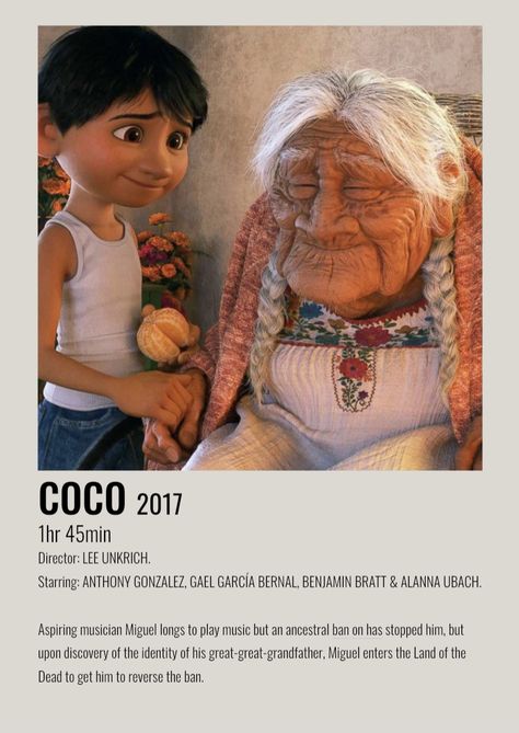 Disney Polaroid Posters, Coco Polaroid Poster, Lilo And Stitch Polaroid Poster, Coco Movie Poster, Coco Poster, Evan Zanders, 80s Movies Polaroid Poster, Coco Film, Alanna Ubach