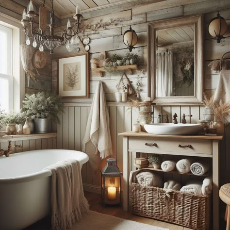 15 Enchanting Cottagecore Bathroom Ideas for Rustic Charm — Lord Decor Cottagecore Master Bath, Country Bathroom Ideas Farmhouse, Cozy Cabin Bathroom, Cottage Guest Bathroom, Cottagecore Bathroom Ideas, French Country Style Bathroom, Rustic Cottage Bathroom, Cottage Core Bathroom, Country Cottage Bathroom