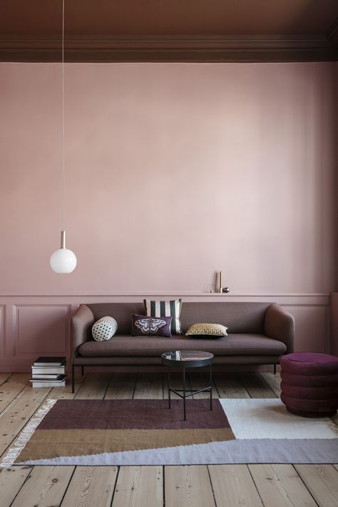 New Ferm Living Collection Interior Design Per La Casa, Deco Rose, Trendy Living Rooms, Design Del Prodotto, Retro Home Decor, Ferm Living, Pink Walls, Wood Flooring, Retro Home