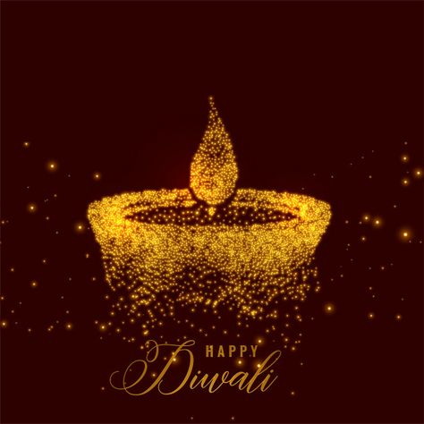 Creative diwali diya made with golden particles Vector | Free Download Diwali Greetings Images, Golden Particles, Happy Diwali Images Hd, Best Diwali Wishes, Diwali Wishes Messages, Happy Diwali Photos, Diwali Wishes Quotes, Happy Diwali Wishes Images, Happy Diwali Quotes