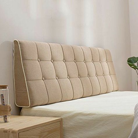 Cushion Wall, Reading Bed, Husband Pillow, Headboard Cushion, Diy Bed Headboard, Simple Bed Designs, Bed Backrest, Bed Rest Pillow, Hidden Bed