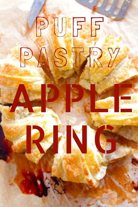 Apple Puff Pastry Ring The Perfect Fall Dessert Idea Pastry Ring, Healthy Apple Desserts, Puff Pastry Apple, Puff Pastry Recipes Dessert, Pastries Recipes Dessert, Apple Puff Pastry, Puff Pastry Desserts, Amazing Desserts, Easy Pie