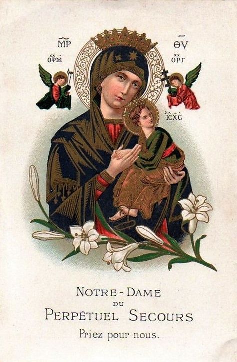 Our Lady Of Perpetual Help, Lady Of Perpetual Help, Catholic Wallpaper, Virgin Mary Art, Catholic Pictures, Jesus And Mary Pictures, Good Morning Prayer, Blessed Mother Mary, Mary And Jesus