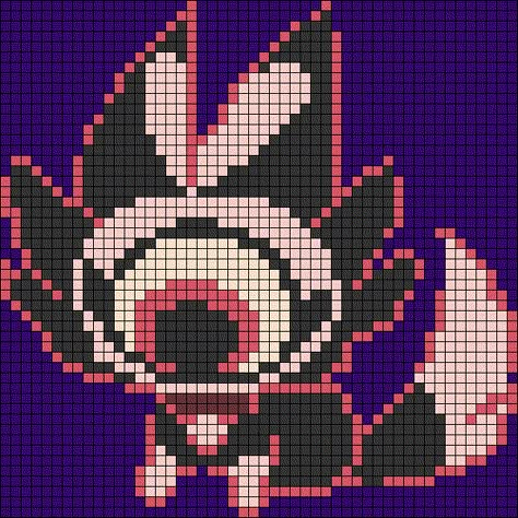 Hazbin Hotel Alpha Pattern, Hazbin Hotel Cross Stitch, Helluva Boss Pixel Art, Hazbin Hotel Perler Beads, Hazbin Hotel Pixel Art, Modele Pixel Art, Easy Pixel Art, Pixel Art Templates, Perler Crafts