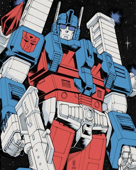 Credit: unknown. Help out if you can. Transformers G1 Art, Transformers Generation 1, Cartoons Movies, Ultra Magnus, Superhero Cosplay, Transformers Design, Transformers Autobots, Transformers Optimus, Transformers Optimus Prime