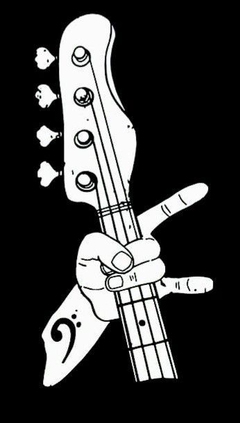 bass guitar Bass Guitar Art Drawing, Bass Guitar Tattoo Ideas, Rock Guitar Drawing, Bass Guitar Aesthetic Wallpaper, Aesthetic Wallpaper Guitar, Bass Guitar Drawing, Bass Guitar Wallpaper, Bass Player Aesthetic, Bass Guitar Tattoo