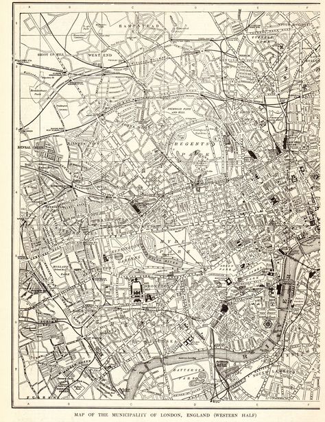 1909 Antique LONDON Street Map Vintage City Map of London England Black and White Wall Art Gift for Birthday Wedding Anniversary 11446 by plaindealing on Etsy Map Of London, Arizona Map, Vintage City, Horse Art Print, Map Vintage, Wall Decor Vintage, London Map, Map Wall Decor, Illustration Wall Art