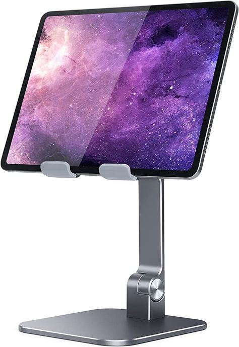 Luxtude Heavy Duty Aluminum iPad Stand for Desk, Height & Angle Adjustable iPad Pro Stand, Desktop Tablet Stand Holder Compatible with iPad Pro 12.9, Air Mini, iPhone, Samsung, More 4-13.5 in Devices: Amazon.co.uk: Computers & Accessories Drawing On Ipad, Ipad Holder, Desk Height, Ipad Stand, Tablet Holder, Tablet Stand, Tablet Phone, New Ipad, Ipad Pro 12