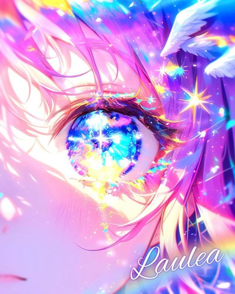 Pretty Eyes Anime, Eye Character Design, Pretty Anime Eyes, Big Anime Eyes, Fantasy Eyes Art, Fantasy Eyes, Color Anime, Color Theory Art, Galaxy Eyes