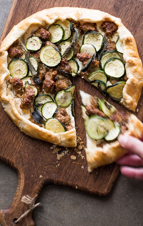 Sausage Zucchini Galette Savory Galette, Galette Recipes, Zucchini Ricotta, Homemade Hot Pockets, Sage Sausage, Galette Recipe, Homemade Dough, Savory Tart, Smitten Kitchen