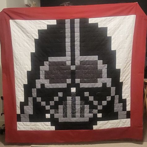 The Dark Side Quilt Pattern an Unofficial Darth Vader/star Wars Modern Quilting Pattern - Etsy Star Wars Blanket, Star Wars Quilt, Darth Vader Star Wars, Vader Star Wars, Modern Quilting, Quilt Block Tutorial, The Dark Side, Breakfast Casserole, Modern Quilts