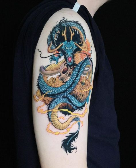 Kaido One Piece Tattoo, Kaido Dragon Form, Anime Tats, One Piece Tattoo, Blessed Tattoos, Kaido One Piece, Piece Tattoo, Tattoo Dragon, Dragon House