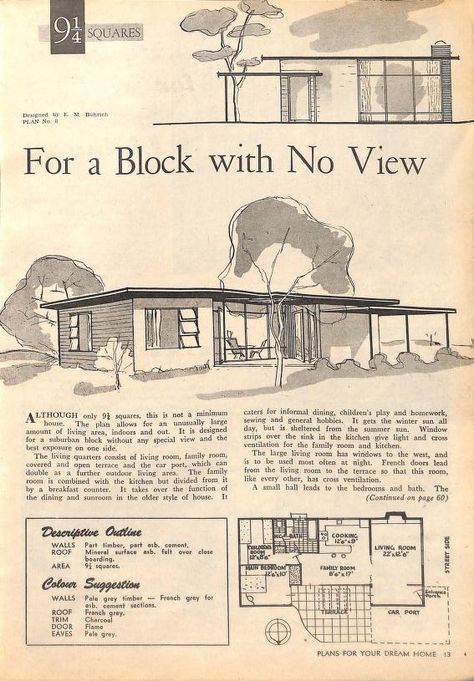 Desert House Plans, Midcentury House Plans, Usonian House Plans, Floorplan Ideas, Modest House, Southwest House, Dream Home Ideas, Minimal Traditional, Usonian House