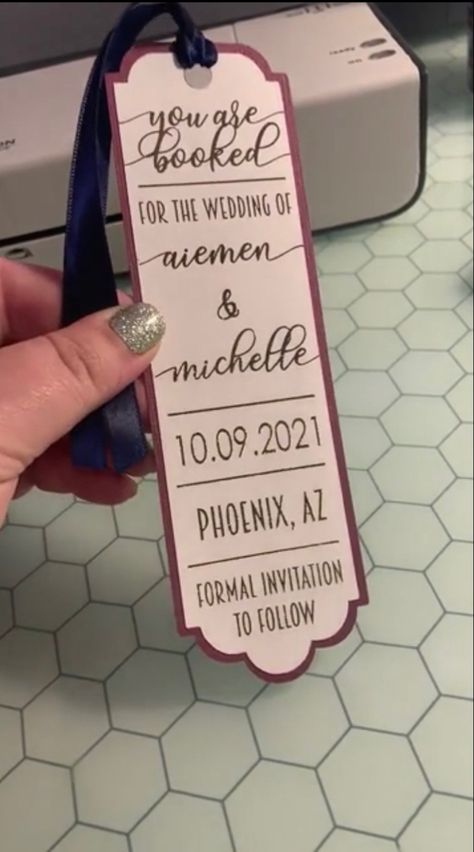 Wedding Bookmarks Favors, Save The Date Bookmark, Bookmark Save The Date, Bookmark Invitation, Enchanted Forest Wedding Invitations, Theme Quinceanera, Reading Party, Forest Wedding Invitations, Grad Photo Ideas