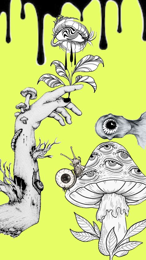 #eyes #blackandwhite #snails #weirdcore #tattoo #mushrooms Mushroom Eyes Tattoo, Weird Mushroom Art, Mushroom Eyes Drawing, Mushroom With Eyes Tattoo, Eye Mushroom Art, Flowers With Eyes Tattoo, Weirdcore Eyes Drawing, Mushroom Eye Tattoo, Mushroom With Eyes Drawing