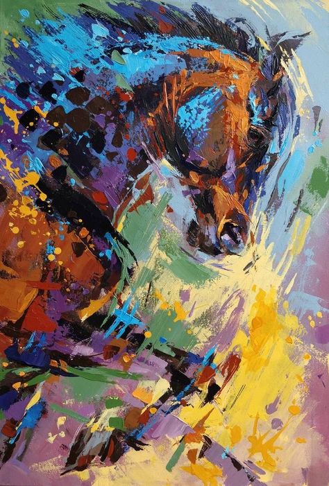 Raven Painting, Abstract Horse Art, Horse Polo, Horse Canvas Painting, Abstract Horse Painting, Horse Oil Painting, Painting Horse, Polo Horse, Art Realism