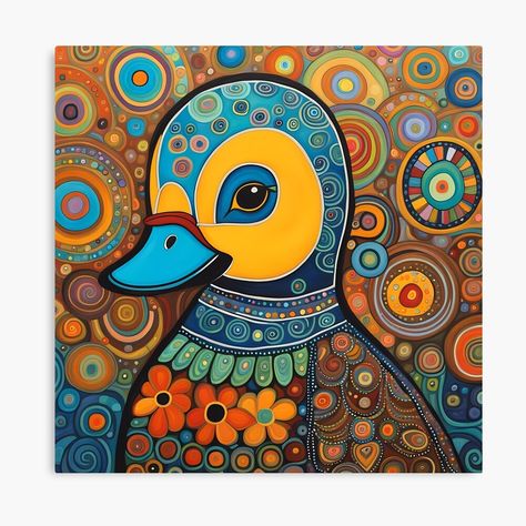 Mexican Folk Art Painting, Adobe Photoshop Elements, Duck Canvas, Folk Art Painting, Mexican Folk Art, Print Images, Folk Art, Art Images, Stretch Canvas