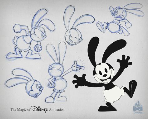 New Oswald the Lucky Rabbit ‘Tough Luck’ Hand-Painted Cel Debuts at the Disneyland Resort «  Disney Parks Blog 1930s Cartoons, Epic Mickey, Oswald The Lucky Rabbit, Lucky Rabbit, Disney Sketches, Cartoon Sketches, Retro Cartoons, Old Cartoons, Disneyland Resort