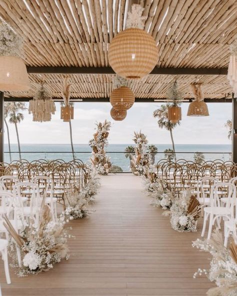 Boho Cabo Wedding, Boho Wedding Lights, Beach Neutral Wedding, Luxe Boho Wedding, Modern Boho Beach Wedding, Luxury Beach Wedding Ceremony, Beach Wedding Boho Decor, Mexico Beach Wedding Colors, Tulum Wedding Ideas