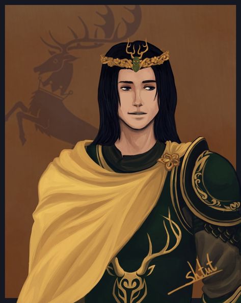 House Baratheon Art, Renly Baratheon Fanart, Baratheon Knight, Renly Baratheon Art, Duncan The Tall, Renly Baratheon, House Baratheon, Game Of Thrones Artwork, Warrior Art