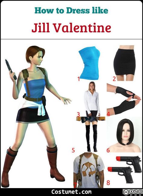 Jill Valentine Halloween Costume, Jill Valentine Outfit, Jill Valentine Costume, Female Movies, Jill Valentine Cosplay, Valentine Costume, Evil Costume, Resident Evil Costume, Valentine Resident Evil