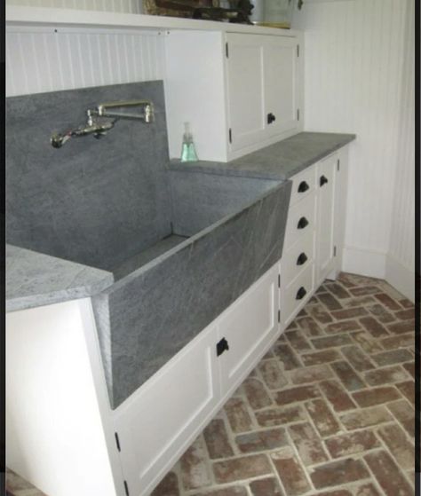 Pet Grooming Tub, Dog Tub, Dog Grooming Tubs, Stylish Laundry Room, Basement Laundry Room, Dog Washing Station, Built In Furniture, Dog Wash, Utility Sink