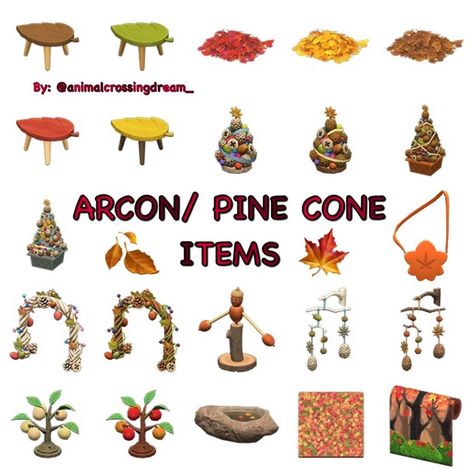 All arcon y pine cone items with all variations of colour, this colección is available on autumn, DYS recipe with leaves and pine cone! 🍂… Nintendo Switch Animal Crossing, Decorating Bookshelves, Animal Crossing Guide, Animal Crossing Wild World, Qr Codes Animal Crossing, Animal Crossing Villagers, Fall Items, New Animal Crossing, Animal Games