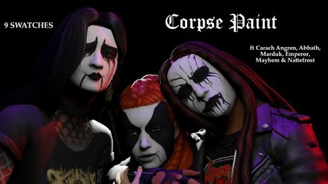 Sims 4 Cc Goth, Sims 4 Custom Content Patreon, Corpse Paint, Alt Goth, Sims 4 Cc Makeup, Sims 4 Expansions, Sims 4 Cc Folder, Sims 4 Cc Packs, Sims Hair