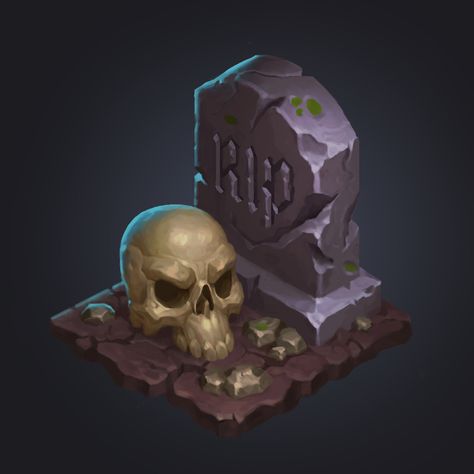 ArtStation - R.I.P., Galy And Props Concept, 2d Game Art, Casual Art, Game Environment, Environment Art, Game Props, Texture Paint, Game Concept Art, Happy Art