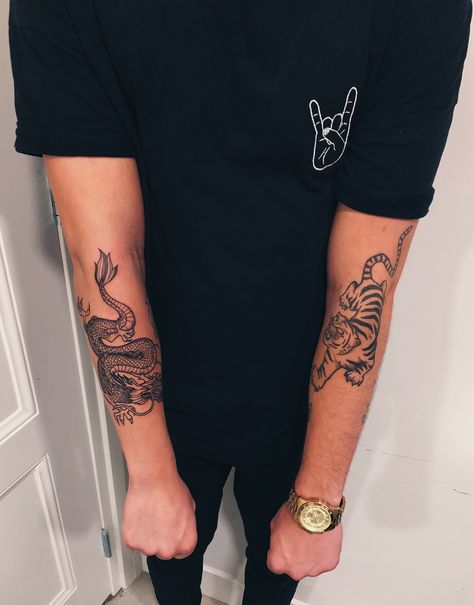 Sleeve Tattoos Tiger, Tiger Tattoo Bicep, Tattoo Tiger, Bicep Tiger Tattoo, Inner Arm Tiger Tattoo, Dragon Tiger Tattoo, Tiger Forearm Tattoo, Men’s Tiger Tattoo, Hogwarts Tattoo