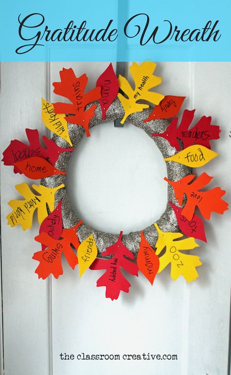 Gratitude wreath craft with *FREE* leaf templates!   There's still almost a WHOLE week to craft for Thanksgiving! Gratitude Wreath, Leaf Templates, Harvest Crafts, November Crafts, Activities For Boys, Crafts For Seniors, Leaf Template, 12 November, Thanksgiving Family