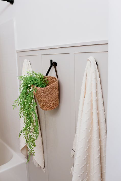 Do It Yourself : Easy Board & Batten, Budget-Friendly Guest Bathroom Makeover – Always, Andreanna Bathroom Closet Organization Ideas, Batten Diy, Budget Farmhouse, Bathroom Closet Organization, Closet Organization Ideas, Board Batten, Diy Accent Wall, Bathroom Closet, Boys Bathroom