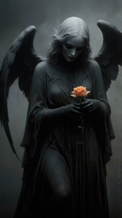 Gloomy angel statue - Igor Lizunov Creepy Angel, Girl With Green Eyes, Angel Statues, Concept Art Drawing, Dark Angel, Gothic Girls, Gothic Art, Horror Art, College Art