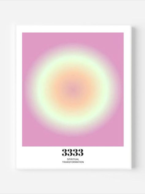 3333 Angel Number Aura Art Print 3333 Angel Number, Angel Number Aura, Gradient Circle, Aura Art, Aura Gradient, Number Art, Spiritual Transformation, Angel Number, Printed Items