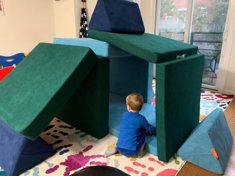 2 Nugget Castle Build, Nugget Fort Ideas, Nugget Playroom, Nugget Fort, Three Nugget Builds, Nugget Builds, Nugget Ideas, Fort Ideas, Nugget Couch