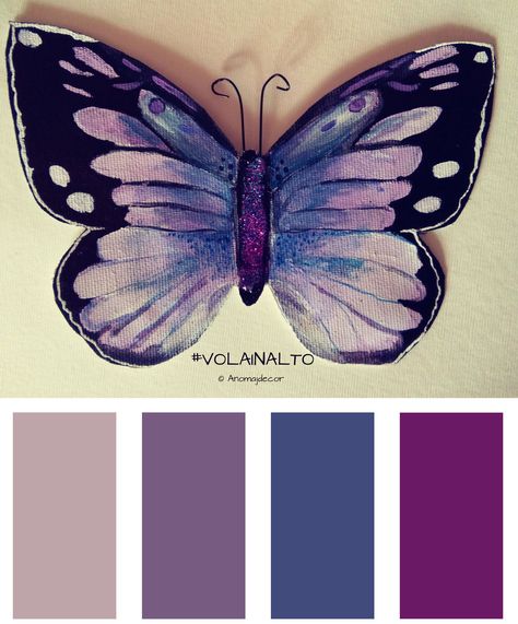 Butterfly Colors, Bold Paint Colors, Butterfly Purple, Purple Color Palettes, Color Catalog, Stunning Hairstyles, Color Schemes Colour Palettes, Color Vibe, Nature Color Palette