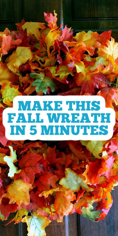 Maple Leaf Wreath Diy, Diy Easy Fall Wreath, Fall Leaves Wreath Diy, How To Make A Fall Wreath, Leaf Wreath Diy, Thanksgiving Wreaths Diy, Hickory Leaf, Fall Leaf Wreath, Rustic Trellis