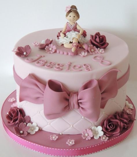 Ballerina Birthday Cakes, Ballet Cakes, Dance Cakes, Ballerina Cake, Girly Cakes, Ballerina Cakes, Mothers Day Cake, Ballerina Birthday, Baby Cakes