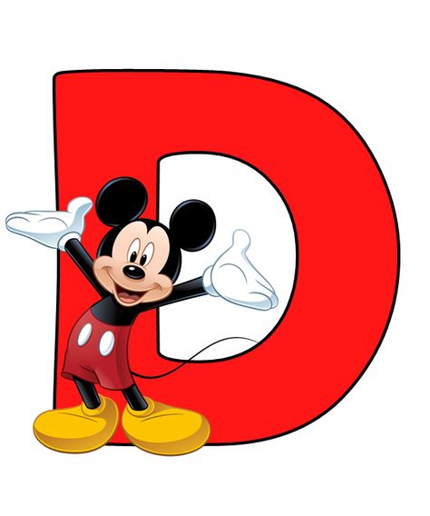 Mickey Mouse Cake Topper, Mickey Mouse Letters, Mickey Mouse Themed Birthday Party, The Letter D, Mickey Mouse Pictures, Animated Cartoon Characters, Mickey Mouse Art, Mickey Mouse Cake, Mickey Mouse Birthday Party