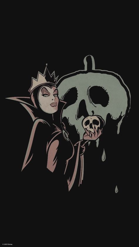 Helloween Wallpaper, Snow White Evil Queen, Comic Pop Art, Evil Disney, Image Halloween, Queens Wallpaper, Evil Villains, Halloween Wallpapers, Disney Iphone