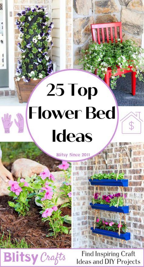 25 Top Flower Bed Ideas To Decorate Your Garden - Blitsy Above Ground Flower Beds, Diy Flower Bed Ideas, Diy Flower Bed, Tarot Card Artwork, Wooden Garden Bed, Raised Flower Beds, Garden Flower Beds, Flower Tower, Flower Bed Ideas