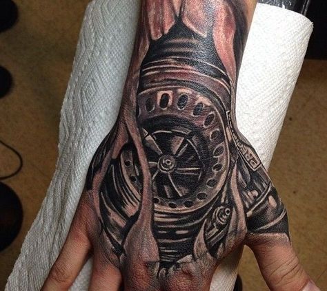 Austin Tattoo, Car Tattoos Ideas, Gear Tattoo, Diesel Mechanics Tattoo, Unique Half Sleeve Tattoos, Truck Tattoos, Truck Tattoo, Ford Tattoo, Mechanic Tattoo