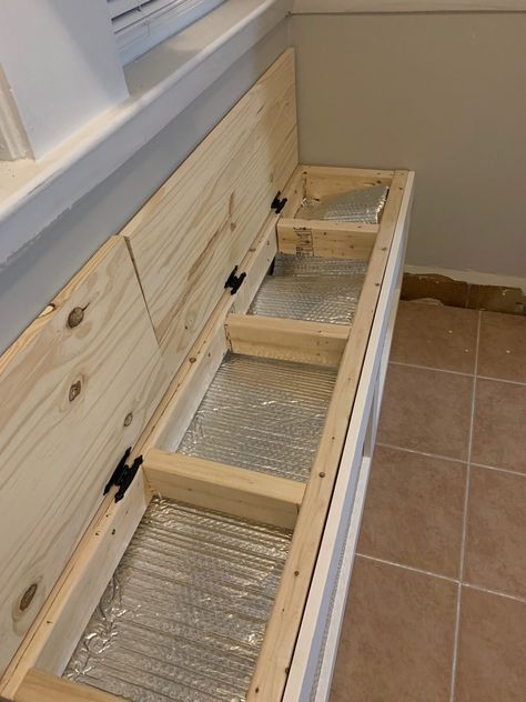 DIY Built-in Radiator Window Bench – This Hart and Home Built Ins Over Baseboard Heat, Baseboard Radiator, Diy Radiator Cover, Heater Covers, Baseboard Heater Covers, Diy Built In, Window Bench Seat, Diy Heater, Wall Bench