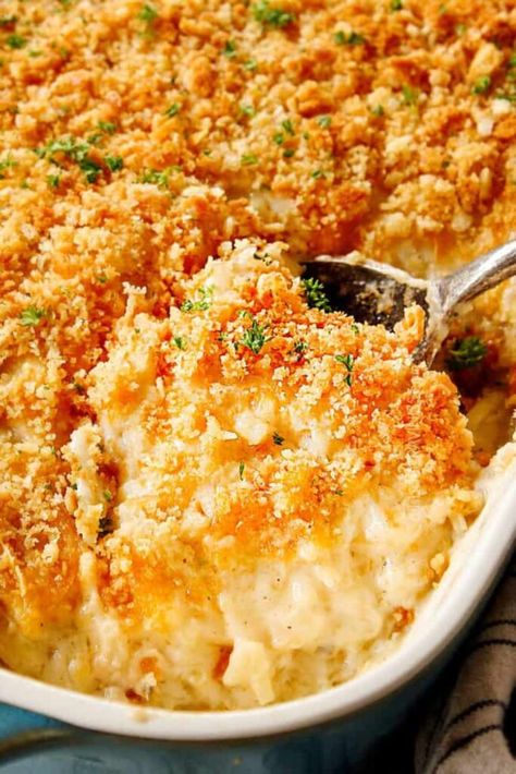 Potatoes Au Gratin Recipe, Hashbrown Casserole Easy, Hashbrown Casserole Recipe, Cheesy Hashbrown Casserole, Au Gratin Potato Recipes, Au Gratin Recipes, Canned Soup, Hashbrown Casserole, Carlsbad Cravings