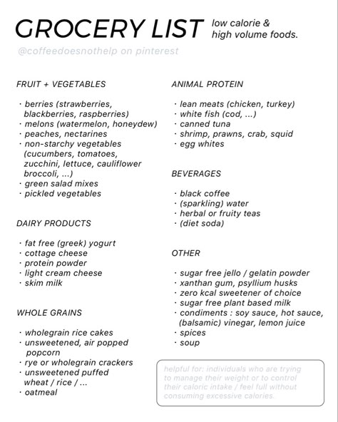 High Calorie Grocery List, Balanced Grocery List, Grocery List For Calorie Deficit, Clean Girl Grocery List, Grocery List Low Calorie, Low Calorie High Protein Grocery List, Model Grocery List, Healthy Breakfast Grocery List, Almond Daughter Grocery List